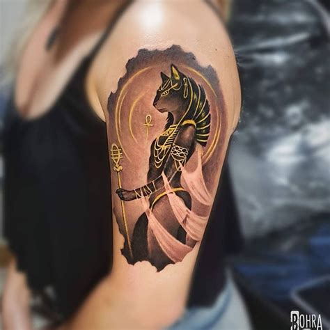 bastet egyptian goddess tattoo|anubis and bastet tattoo meaning.